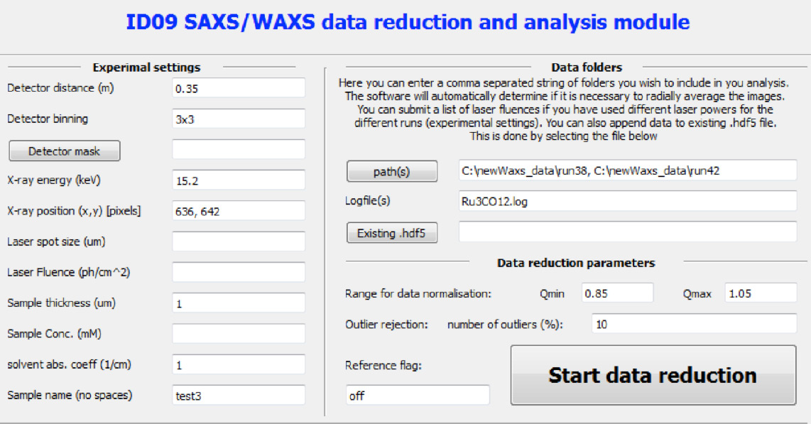 WAXSGUI - Develop a suite of software for the analysis of time-resolved WAXS data incorporating molecular dynamics simulations.